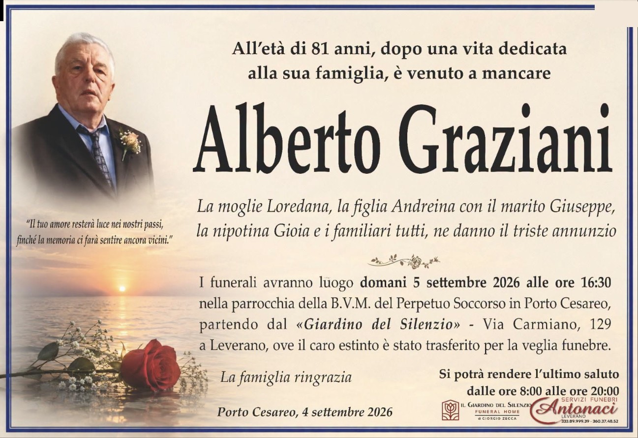 Necrologio di Alberto Graziani
