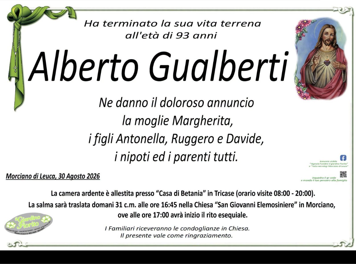 Necrologio di Alberto Gualberti