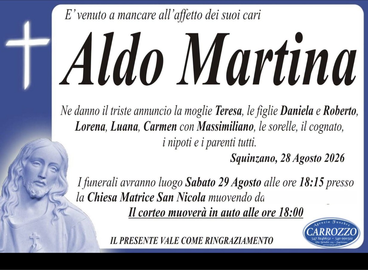 Necrologio di Aldo Martina
