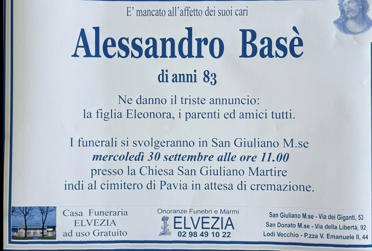 Necrologio di Alessandro Basè