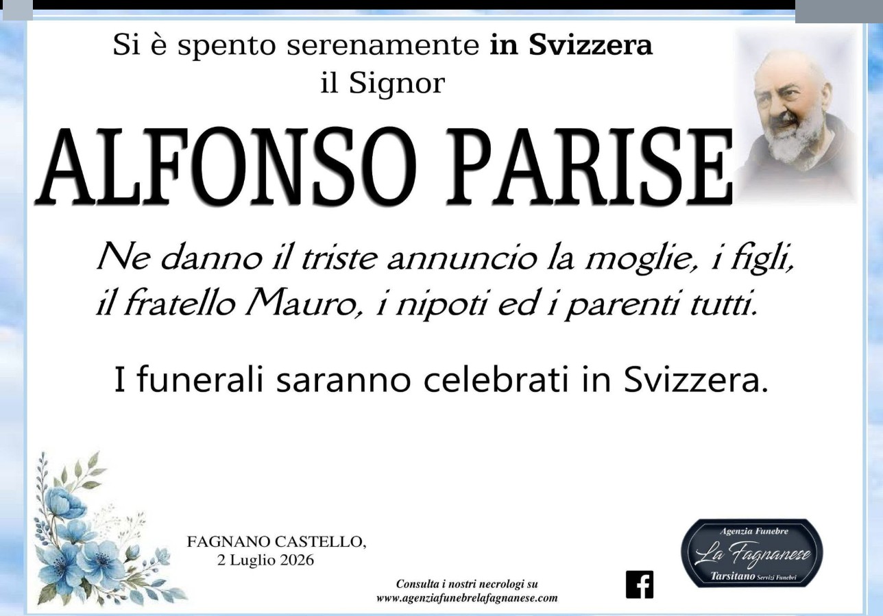 Necrologio di Alfonso Parise