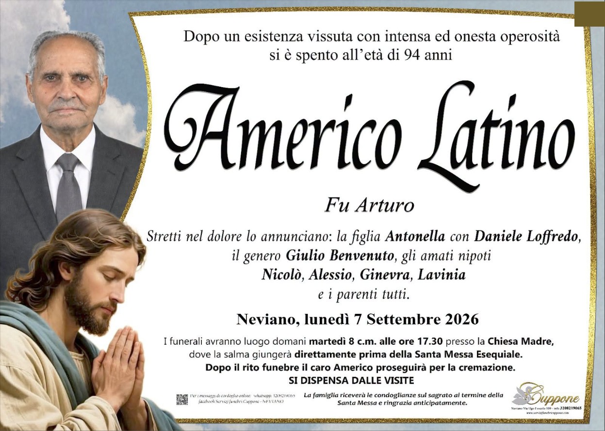Necrologio di Americo Latino
