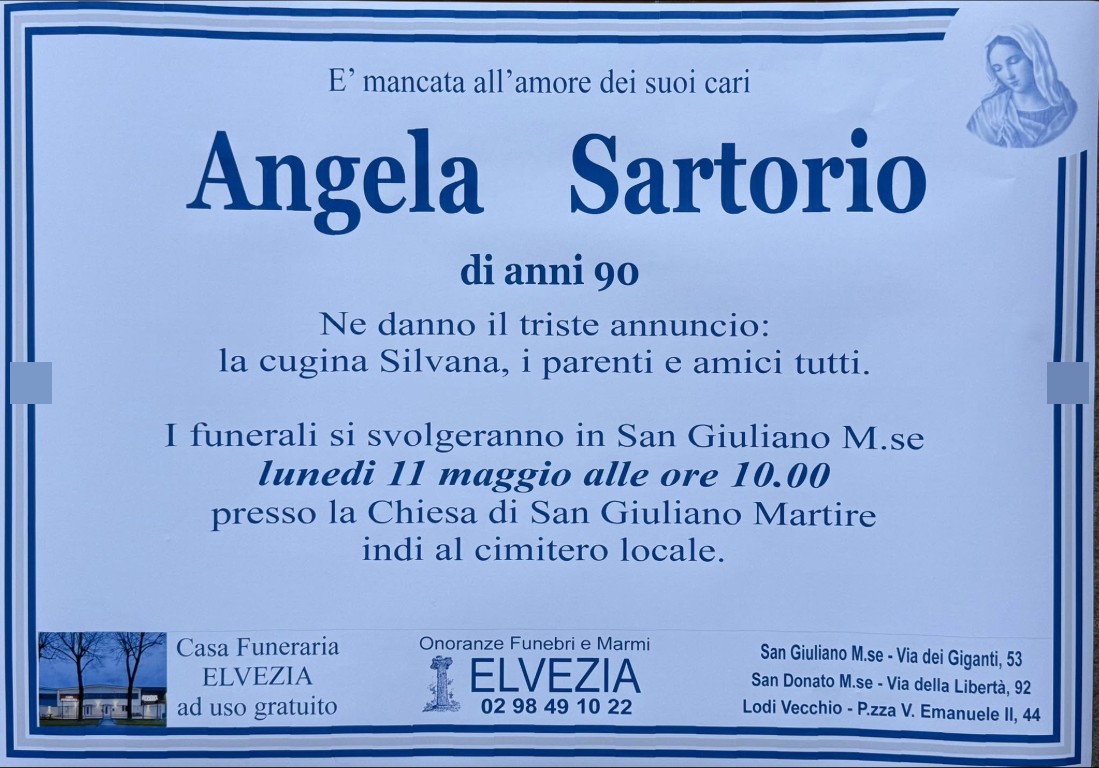 Ritratto di Angela Sartorio