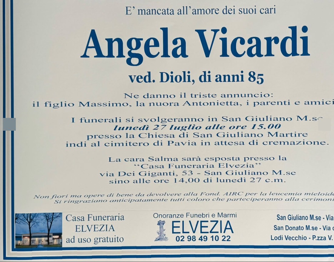 Ritratto di Angela Vicardi