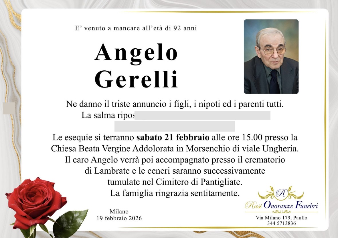 Necrologio di Angelo Gerelli