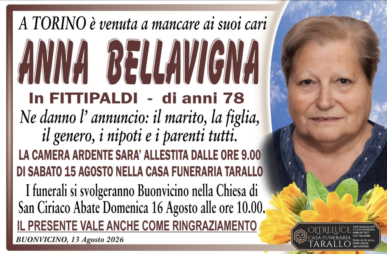 Necrologio di Anna Bellavigna