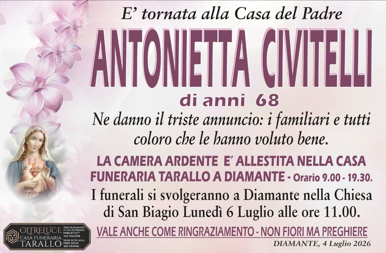 Necrologio di Antonietta Civitelli