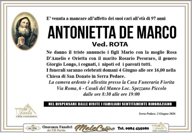 Ritratto di Antonietta De Marco
