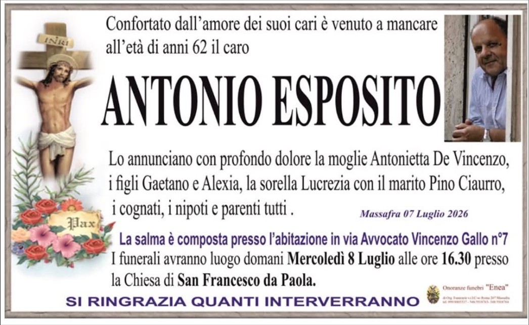 Necrologio di Antonio Esposito