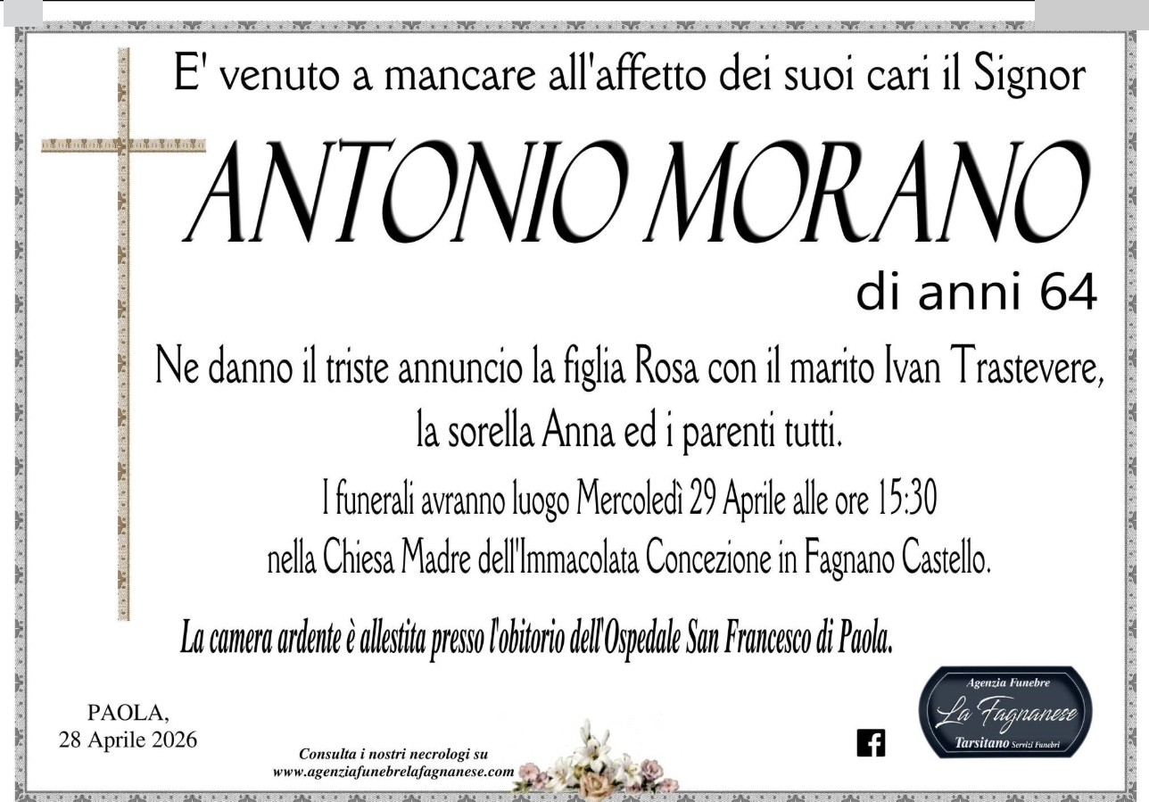 Ritratto di Antonio Morano