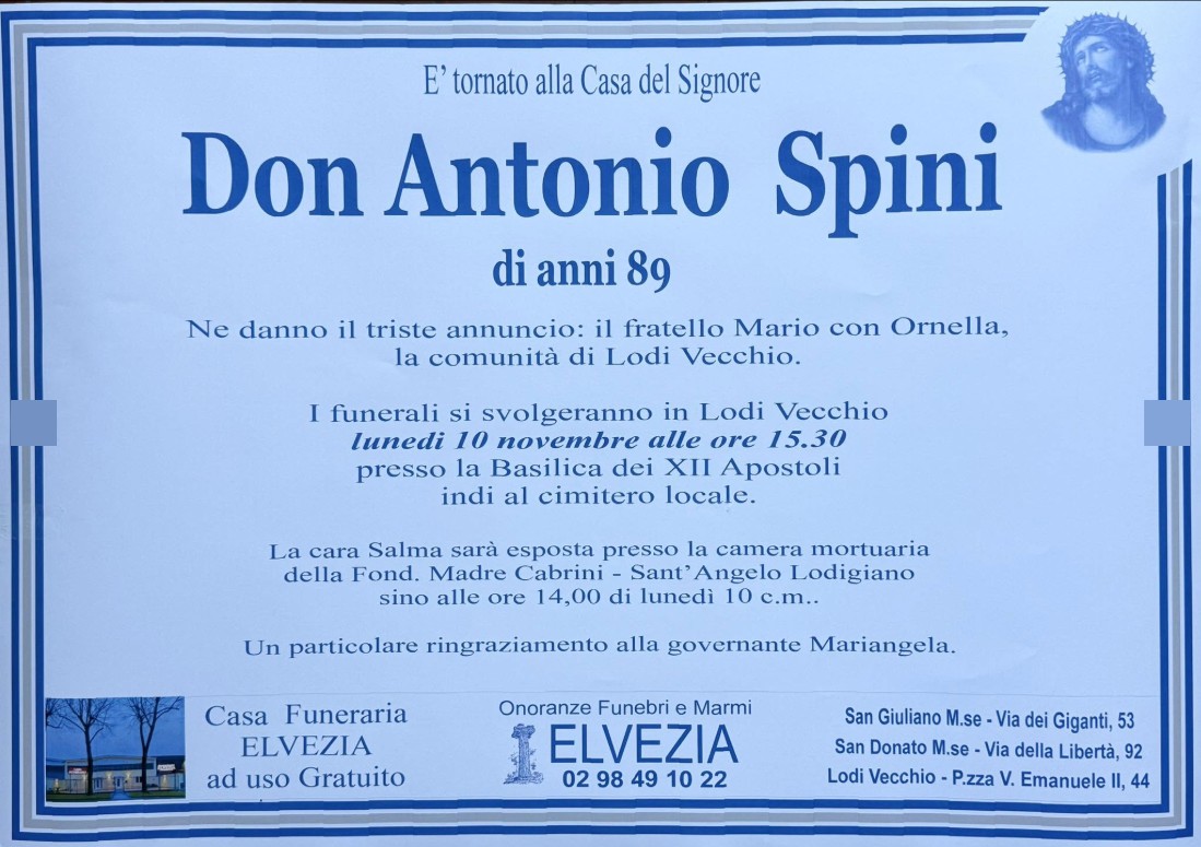 Necrologio di Antonio Spini