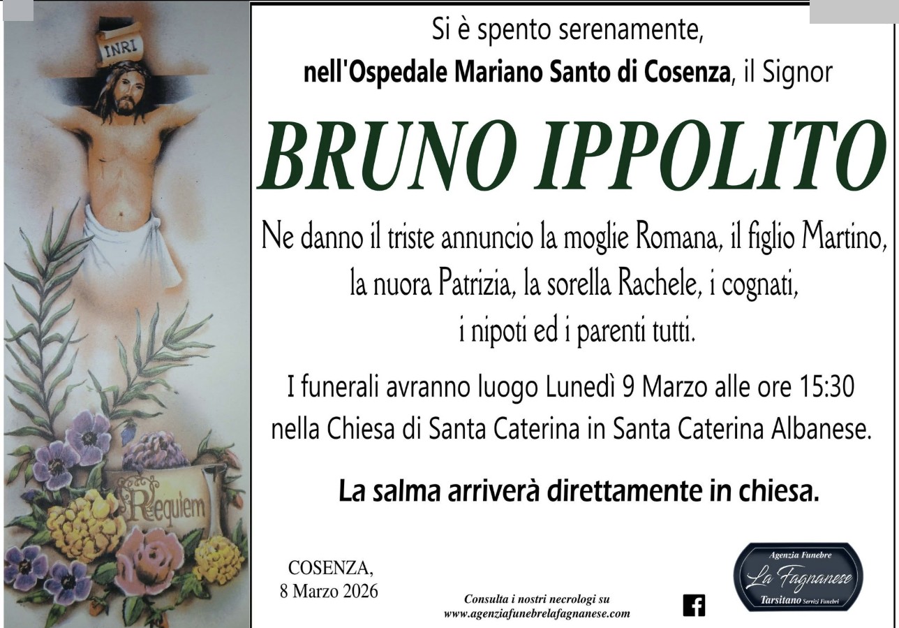 Necrologio di Bruno Ippolito