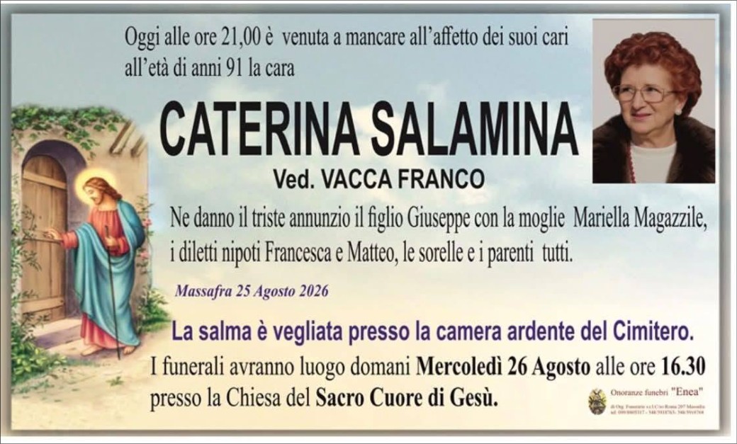 Necrologio di Caterina Salamina