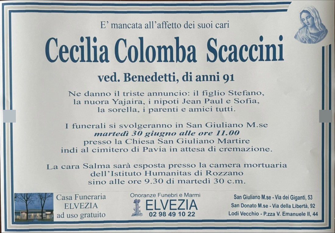 Ritratto di Cecilia Colomba Scaccini