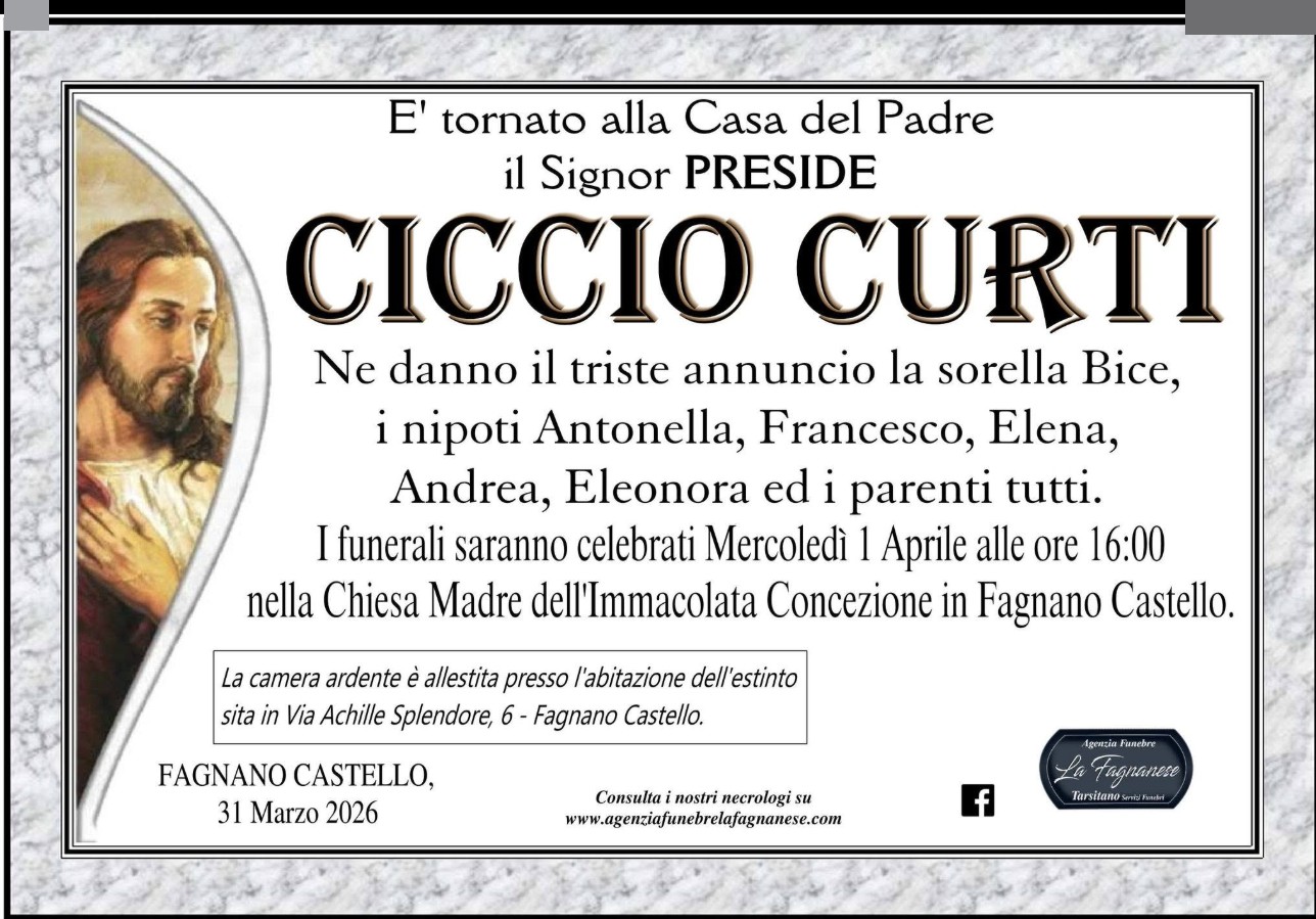 Necrologio di Ciccio Curti