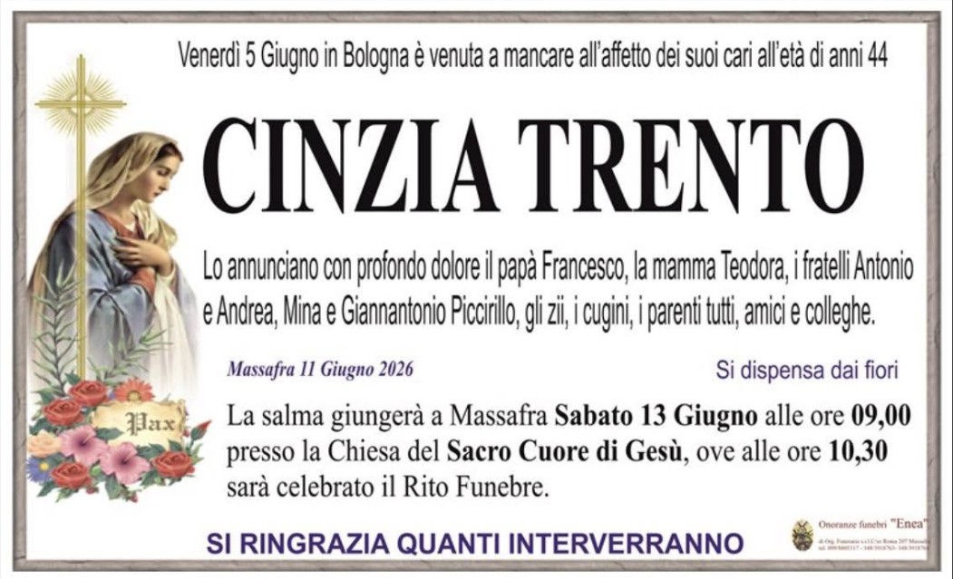 Necrologio di Cinzia Trento