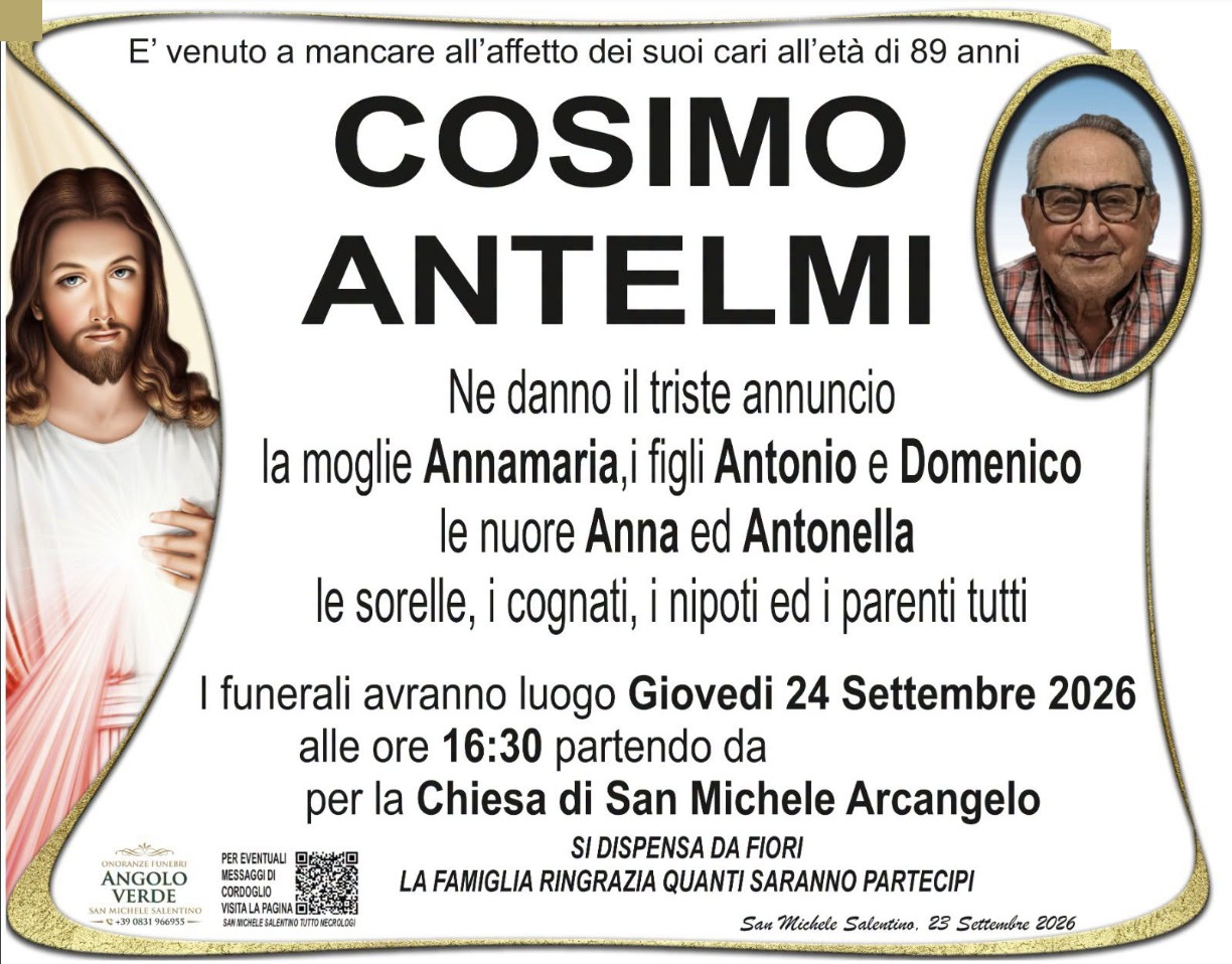 Necrologio di Cosimo Antelmi