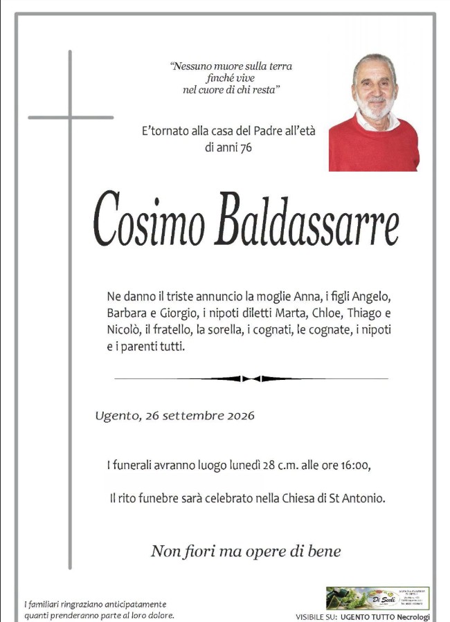 Necrologio di Cosimo Baldassarre