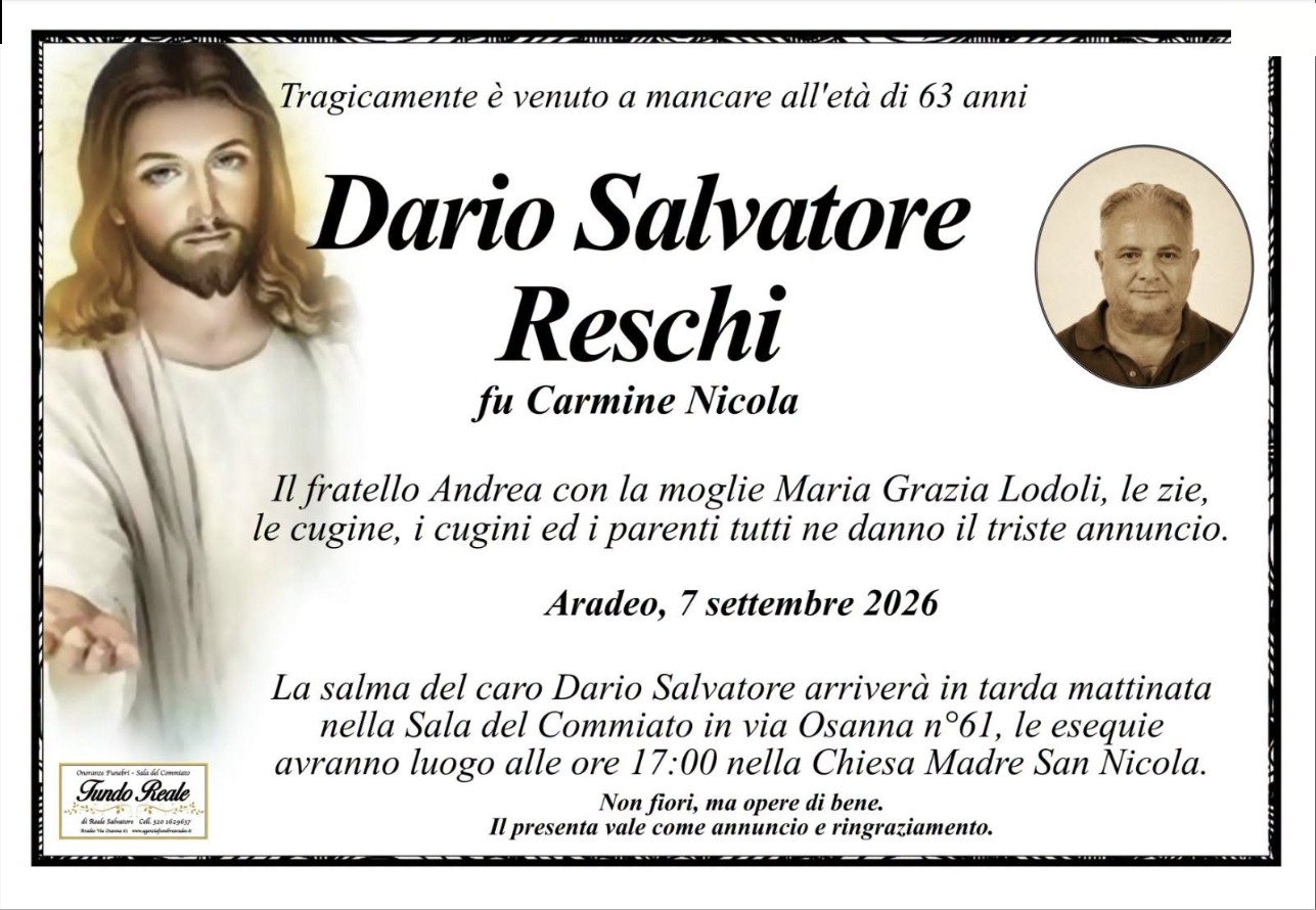 Necrologio di Dario Salvatore Reschi