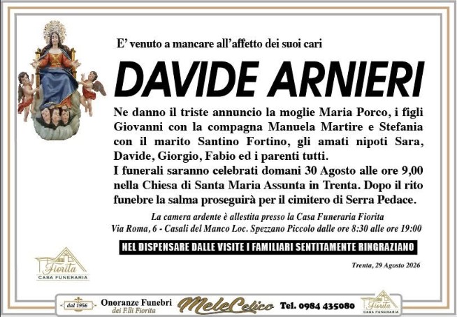 Necrologio di Davide Arnieri