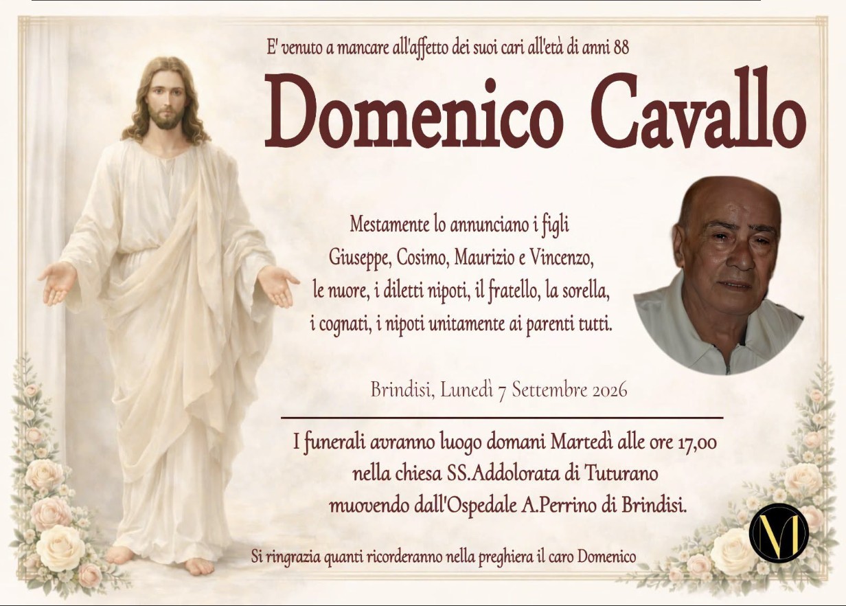 Necrologio di Domenico Cavallo