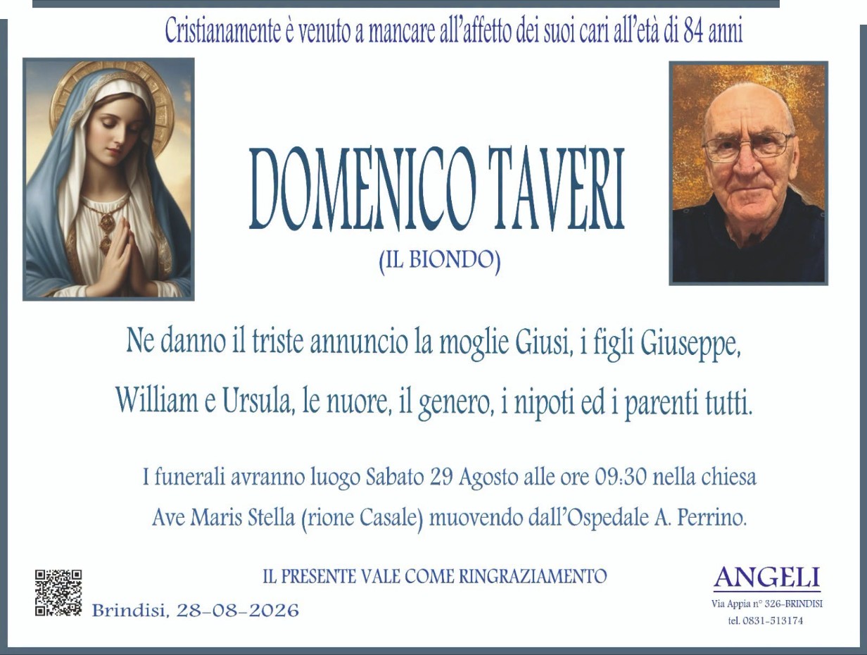Necrologio di Domenico Taveri