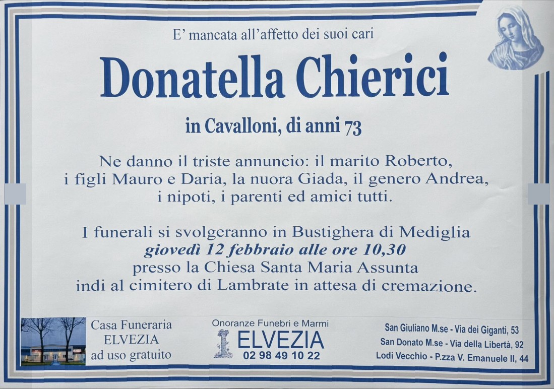 Necrologio di Donatella Chierici