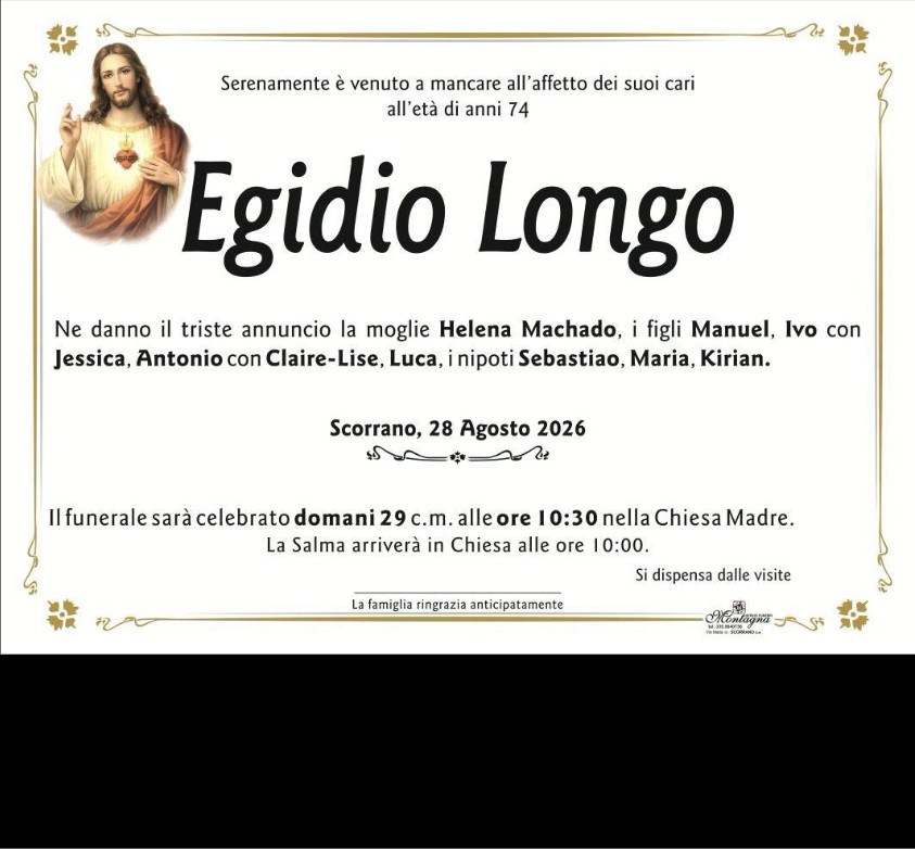 Necrologio di Egidio Longo