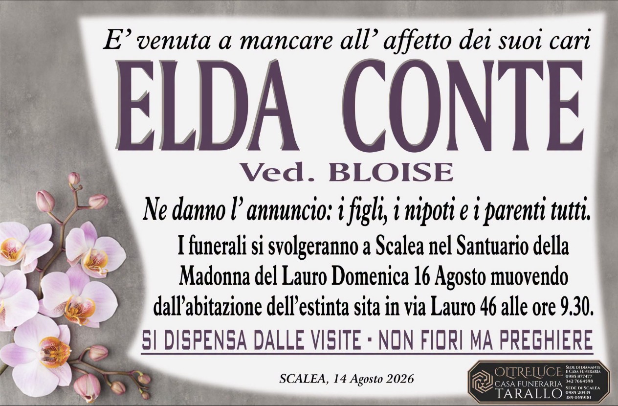 Necrologio di Elda Conte