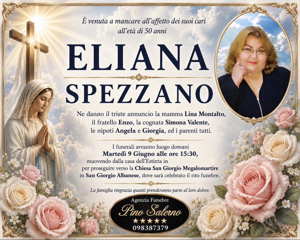 Necrologio di Eliana Spezzano