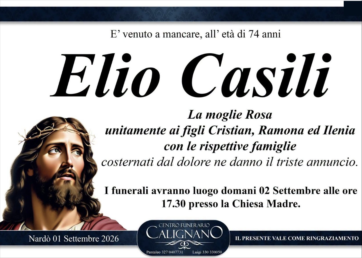 Necrologio di Elio Casili