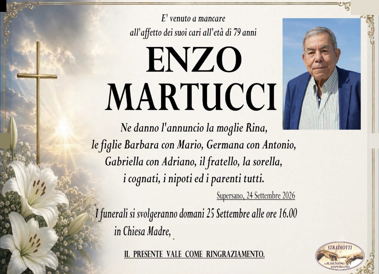 Necrologio di Enzo Martucci