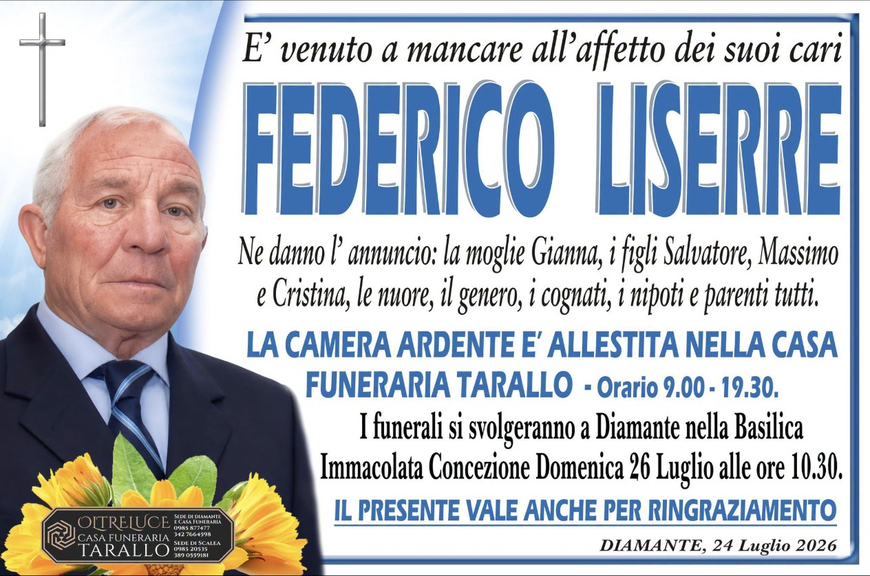 Necrologio di Federico Liserre