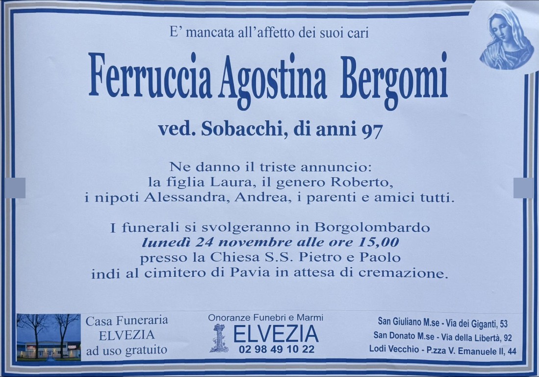 Ritratto di Ferruccia Agostina Bergomi