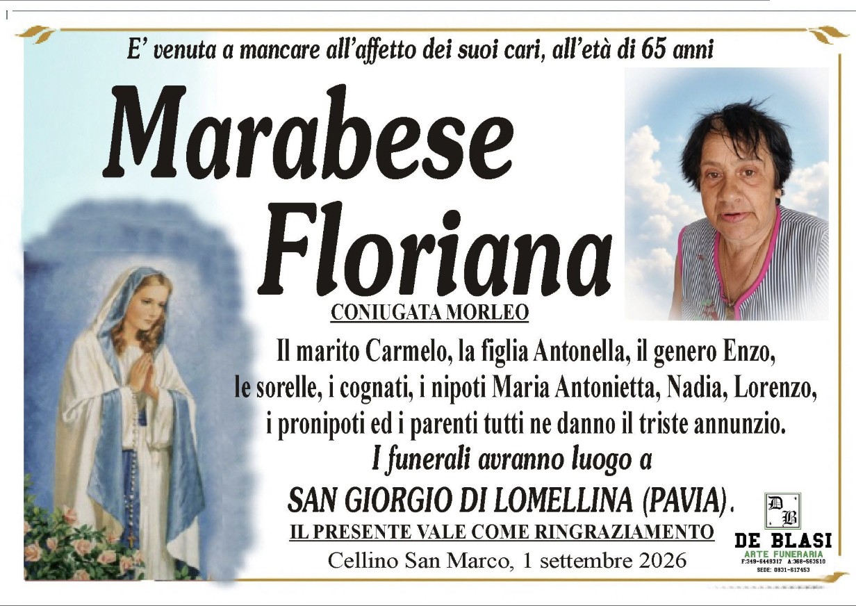 Necrologio di Floriana Marabese