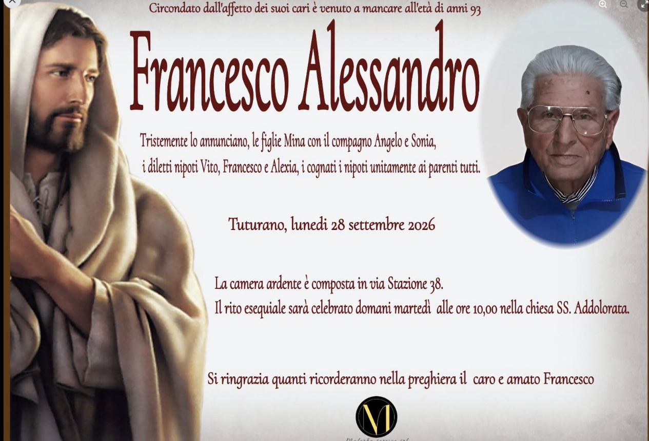 Necrologio di Francesco Alessandro