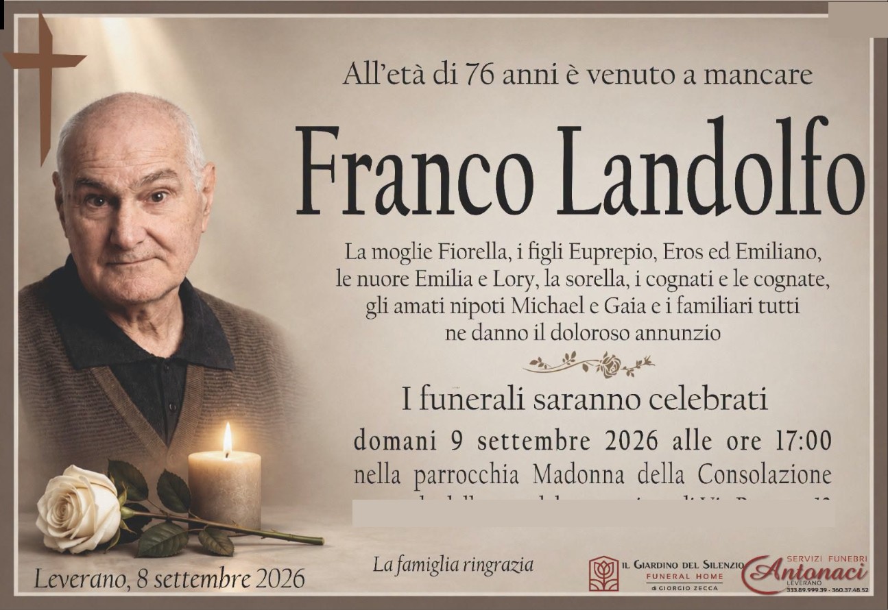 Necrologio di Franco Landolfo