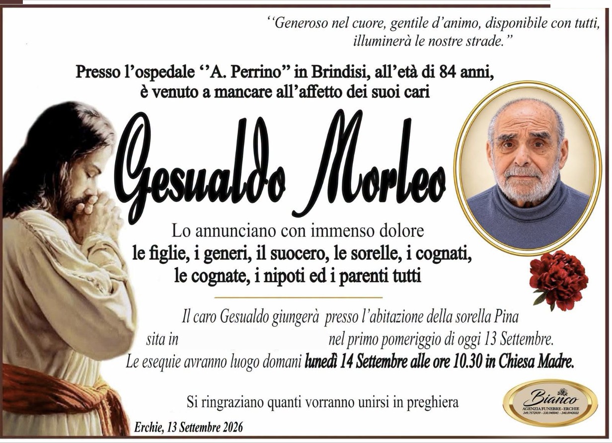 Necrologio di Gesualdo Morleo