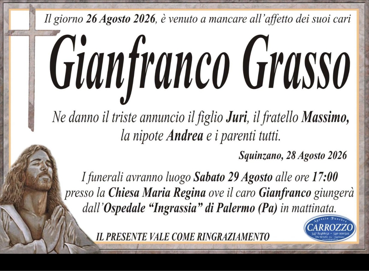 Necrologio di Gianfranco Grasso