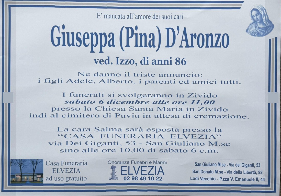Ritratto di Giuseppa D'Aronzo