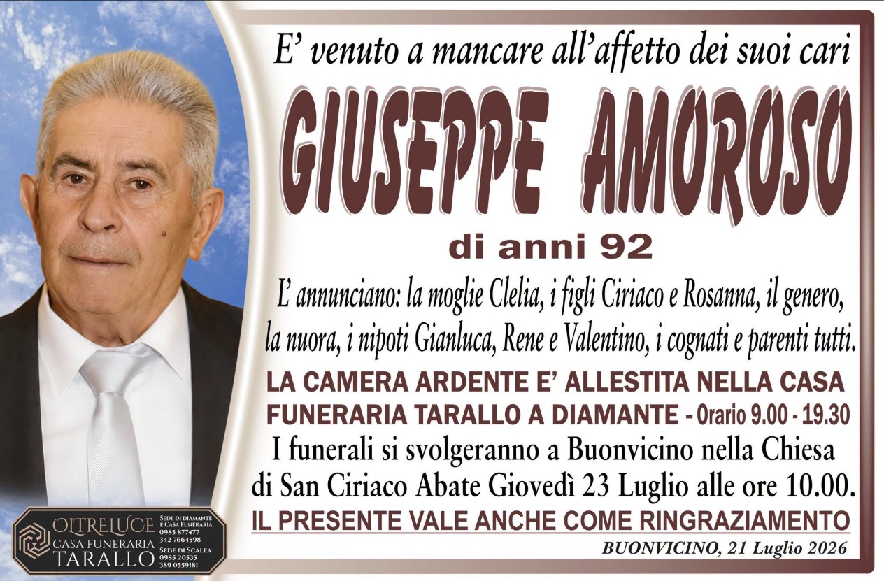 Necrologio di Giuseppe Amoroso