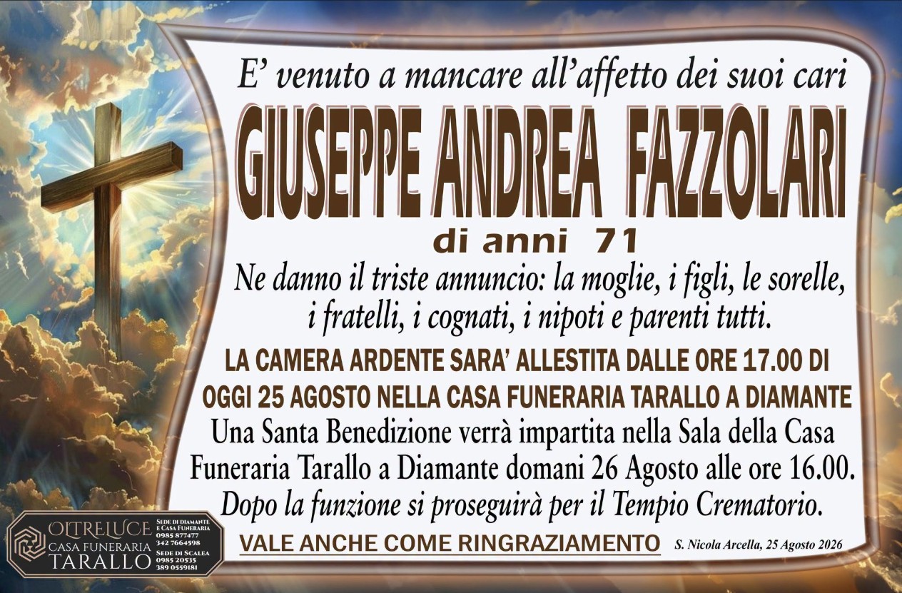 Ritratto di Giuseppe Andrea Fazzolari