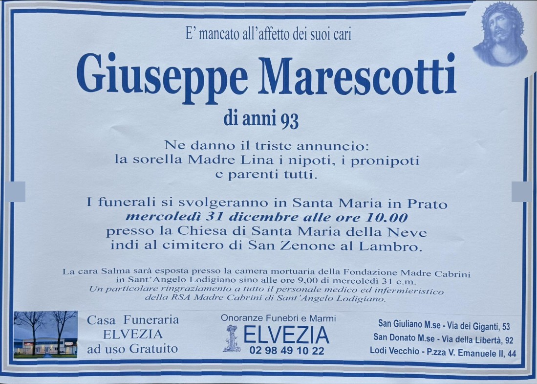 Necrologio di Giuseppe Marescotti