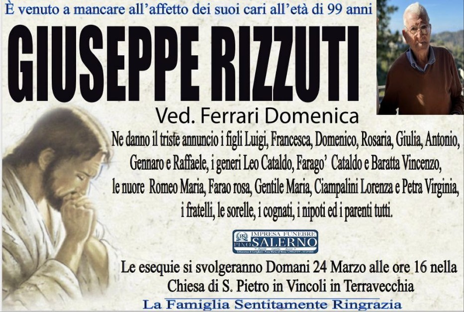 Necrologio di Giuseppe Rizzuti