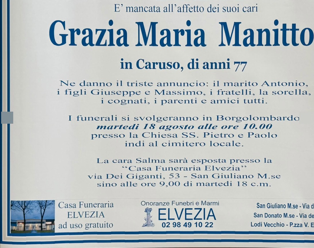 Ritratto di Grazia Maria Manitto