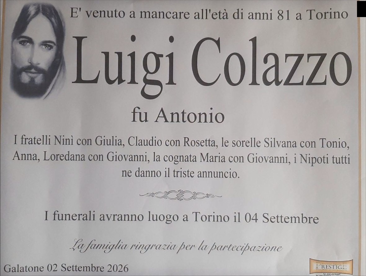 Necrologio di Luigi Colazzo