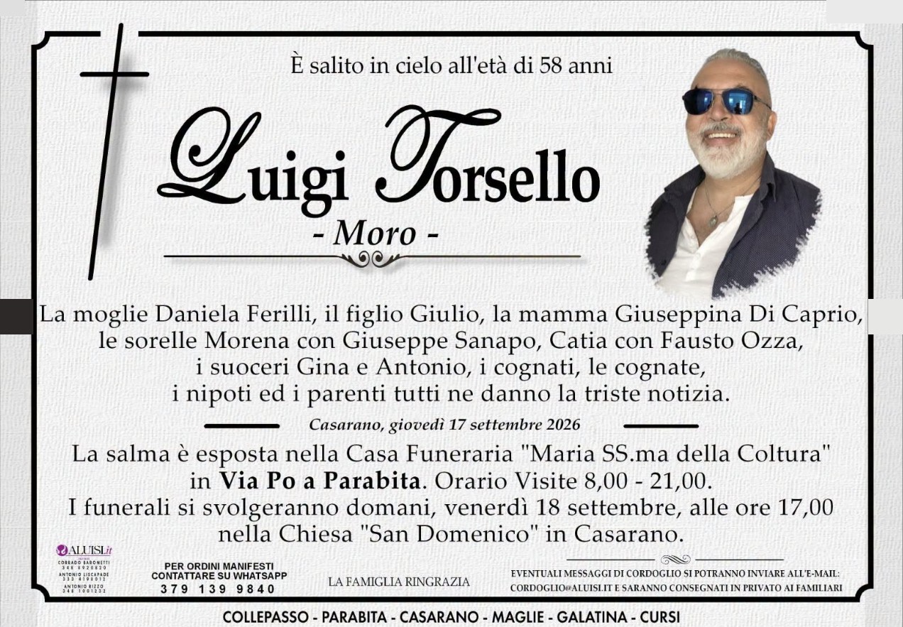 Necrologio di Luigi Torsello