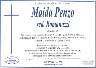 Necrologio di Maida Penzo