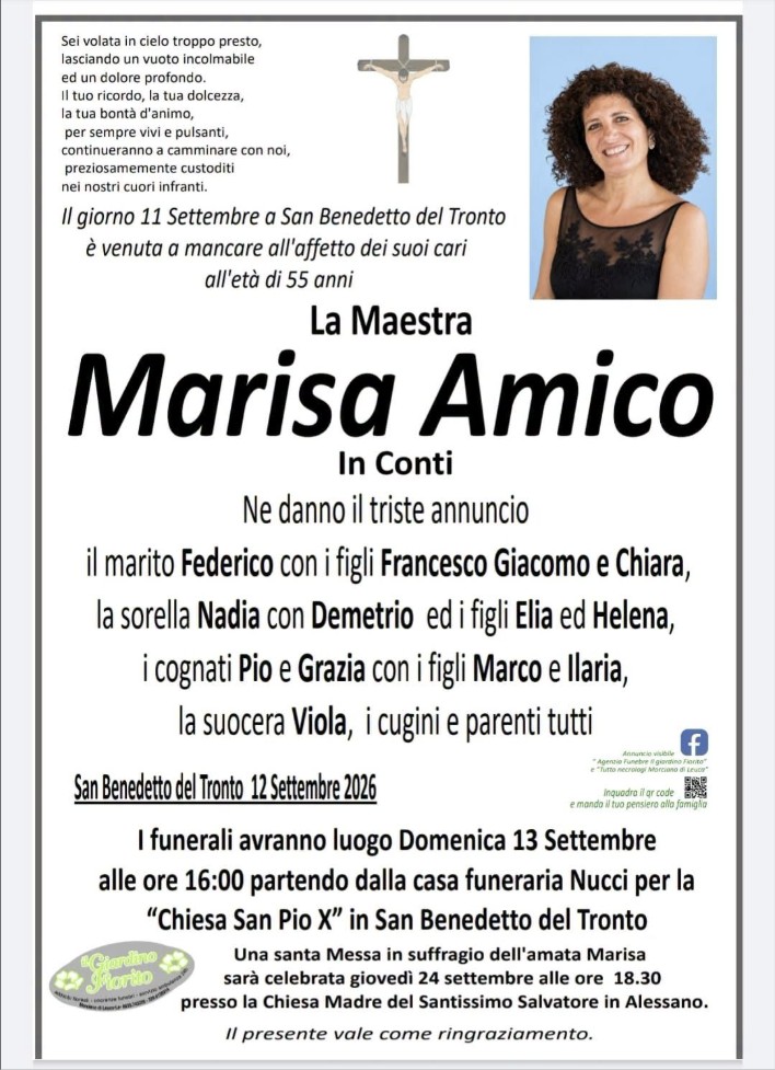 Necrologio di Marisa Amico