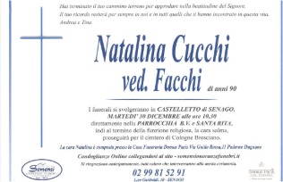 Necrologio di Natalina Cucchi